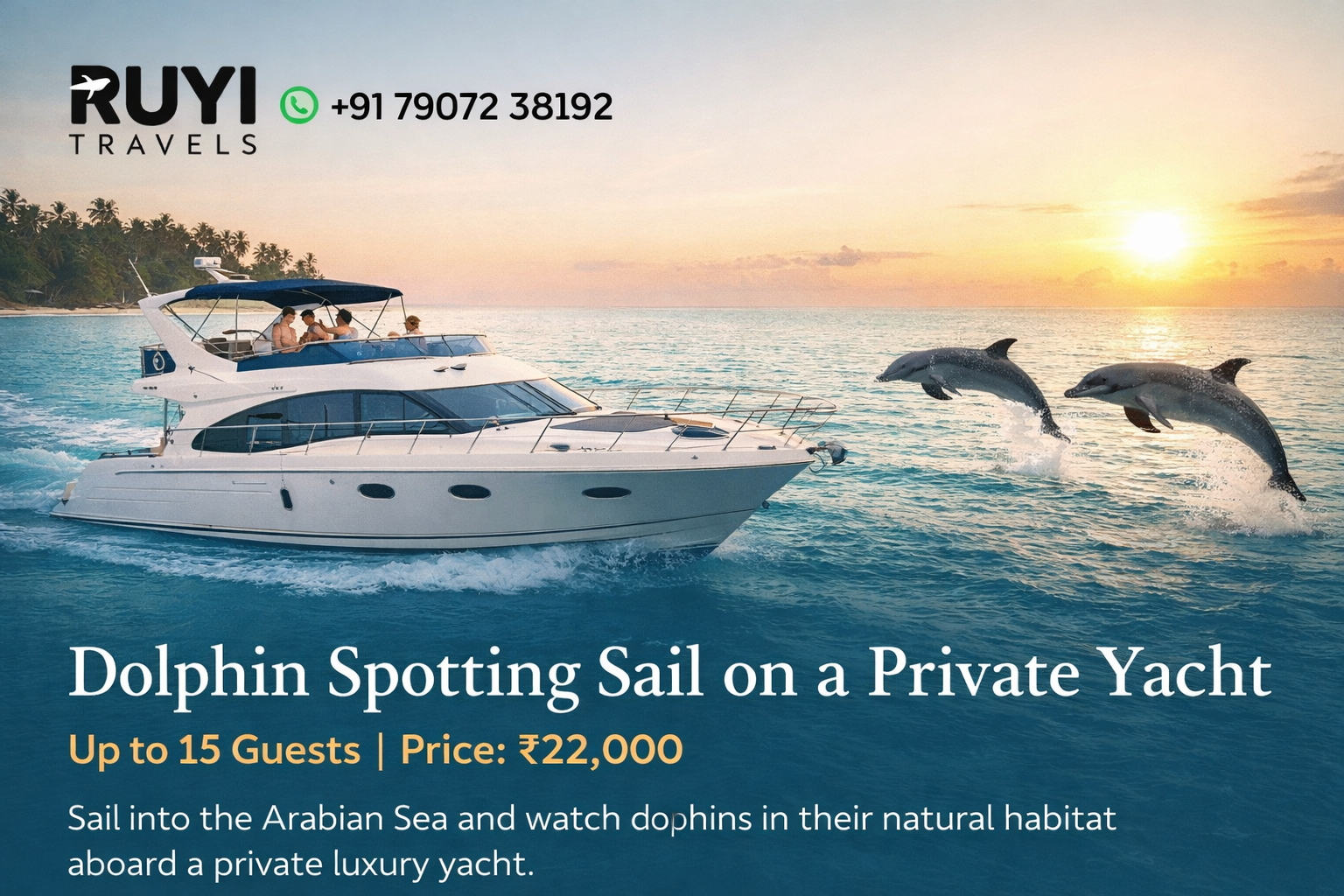 Dolphin Spotting Sail Experience on a Private Yacht