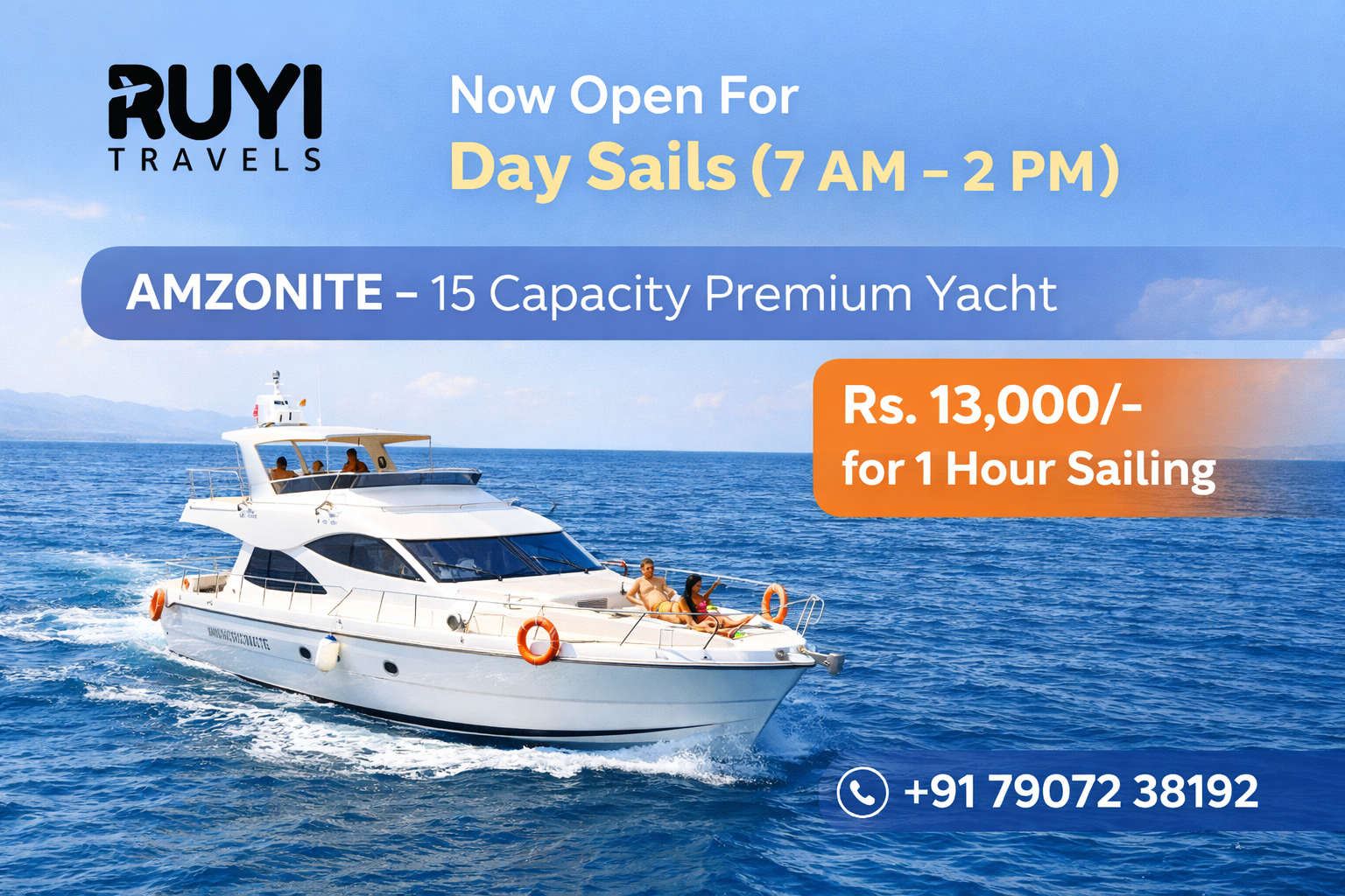 Amzonite – 15 Capacity Premium Yacht