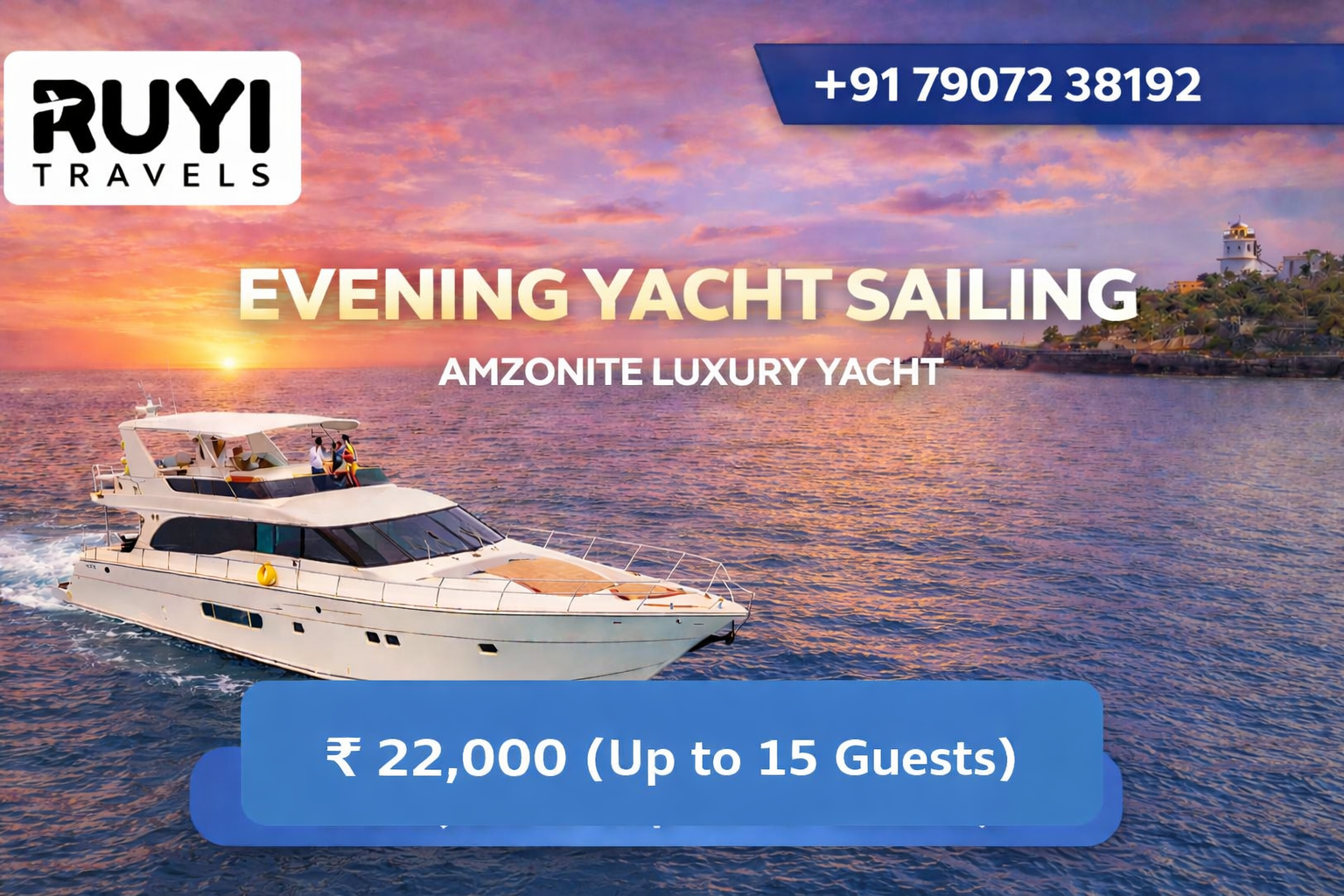 Evening Yacht Sailing Experience – Amzonite Luxury Yacht