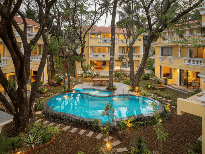 Vaas Kensho Villas Hibiscus with Plunge Pool | Serene 3-BHK With Shared Pool & Lift; Near Popular Beaches