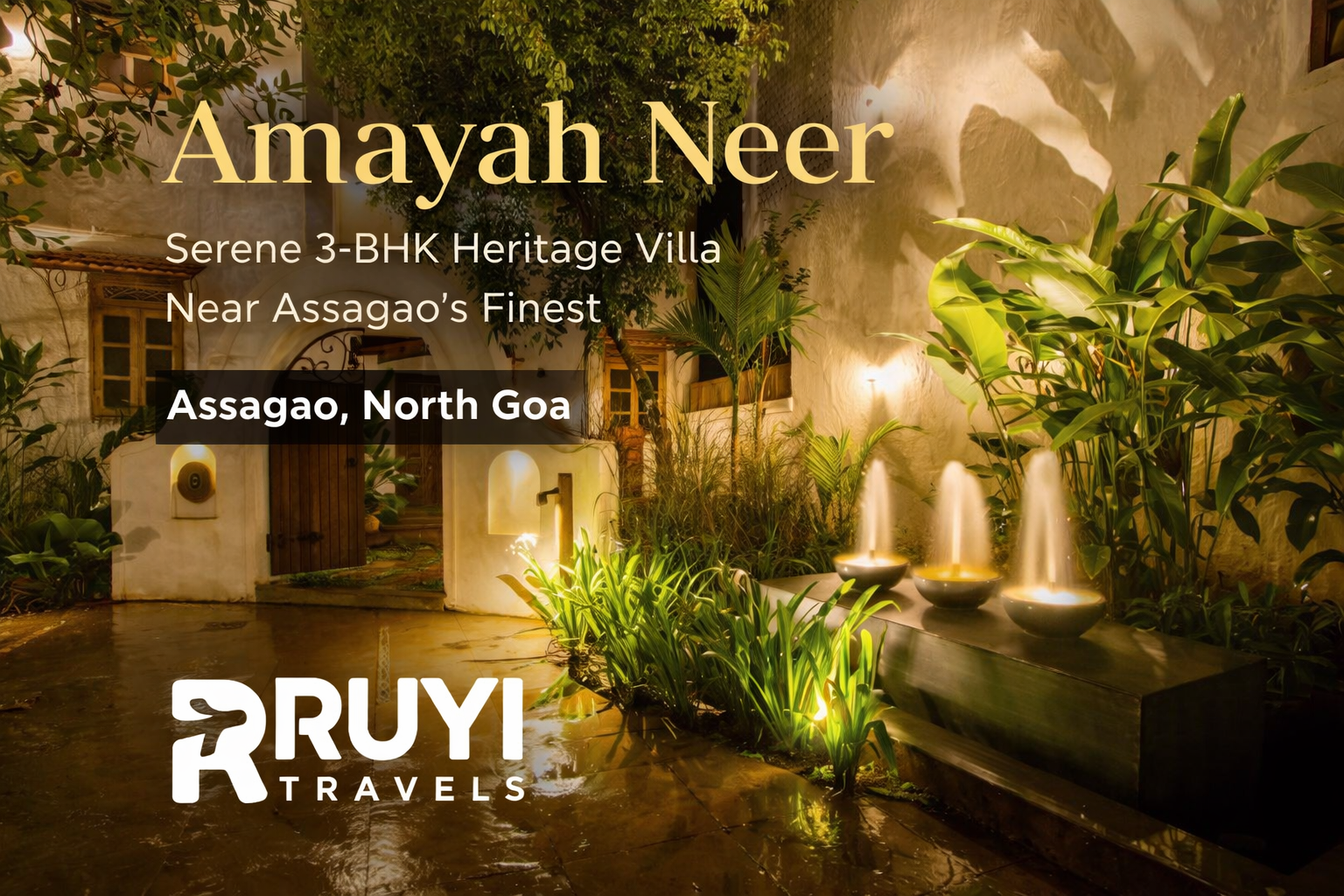 Vaas Amayah Neer | Serene 3-BHK Heritage Villa Near Assagao's Finest
