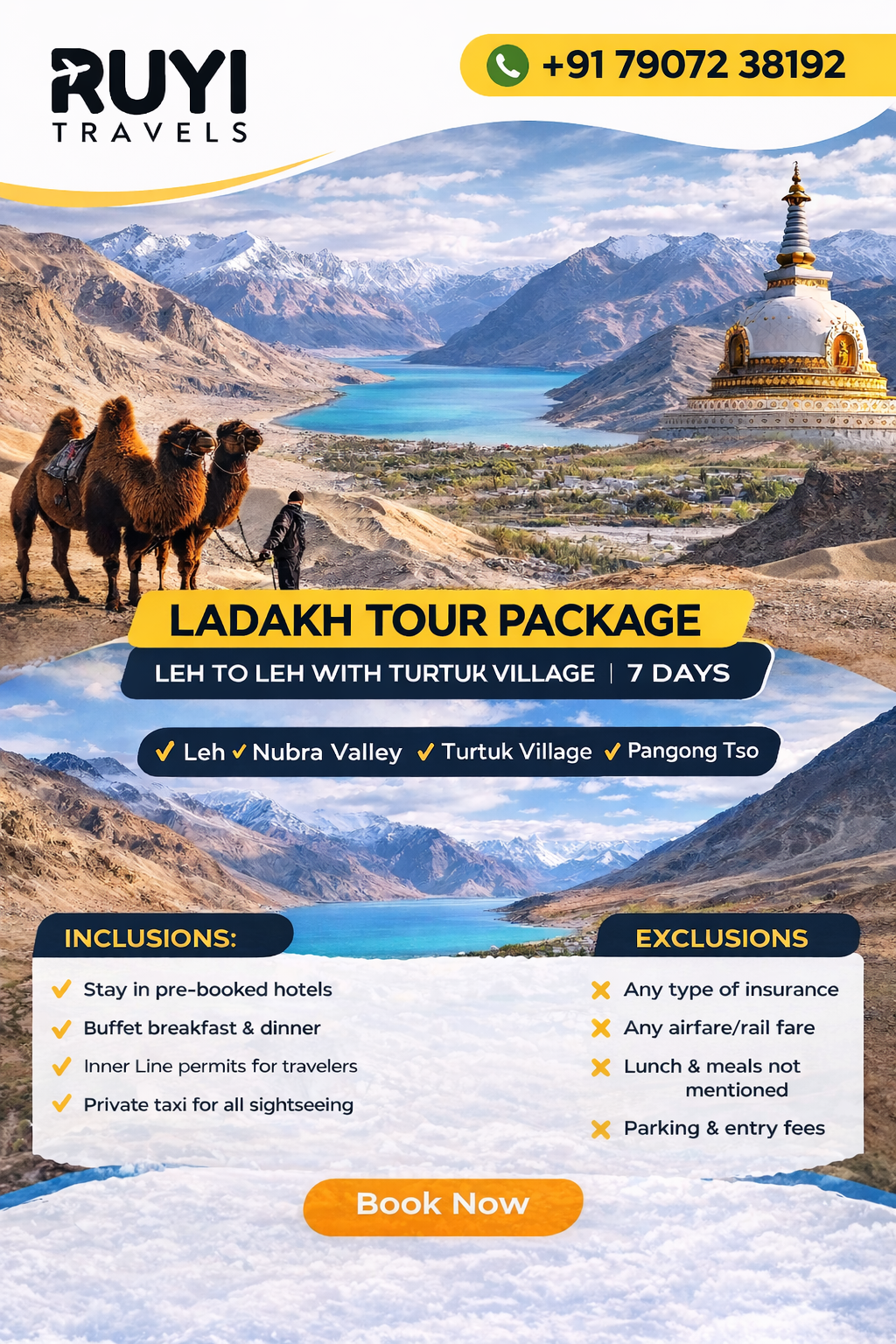 Ladakh Tour Package – Leh to Leh with Turtuk Village | 7 Days