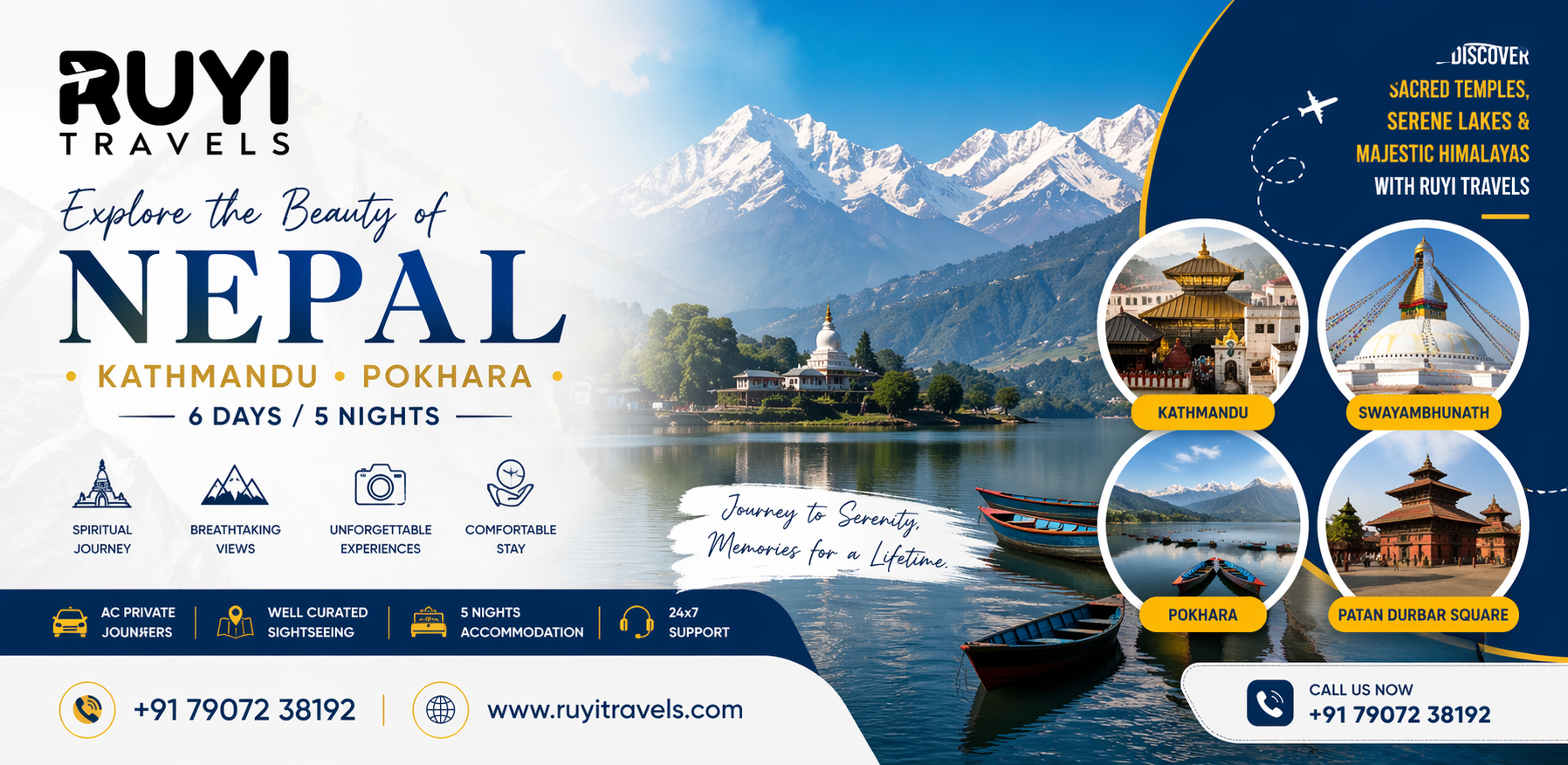 NEPAL TWIN VALLEY TOUR KATHMANDU -POKHARA 5Nights / 6Days