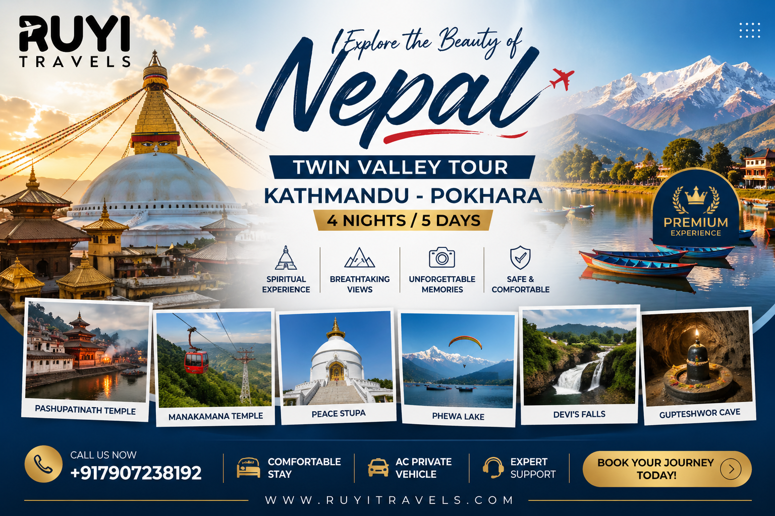 NEPAL TWIN VALLEY TOUR KATHMANDU -POKHARA 4Nights / 5Days