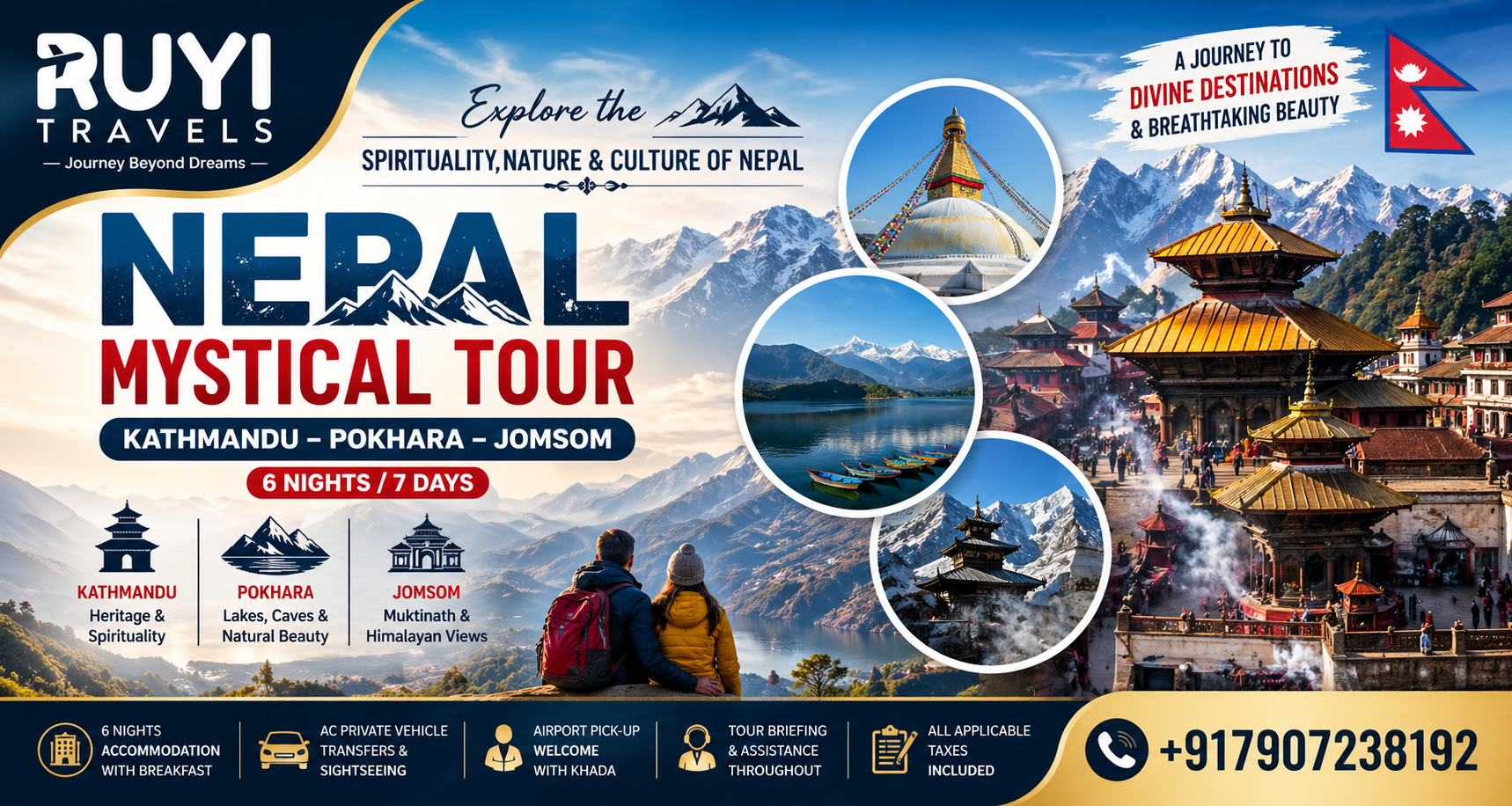 NEPAL MYSTICAL TOUR KATHMANDU –POKHARA – JOMSOM 6Nights / 7Day