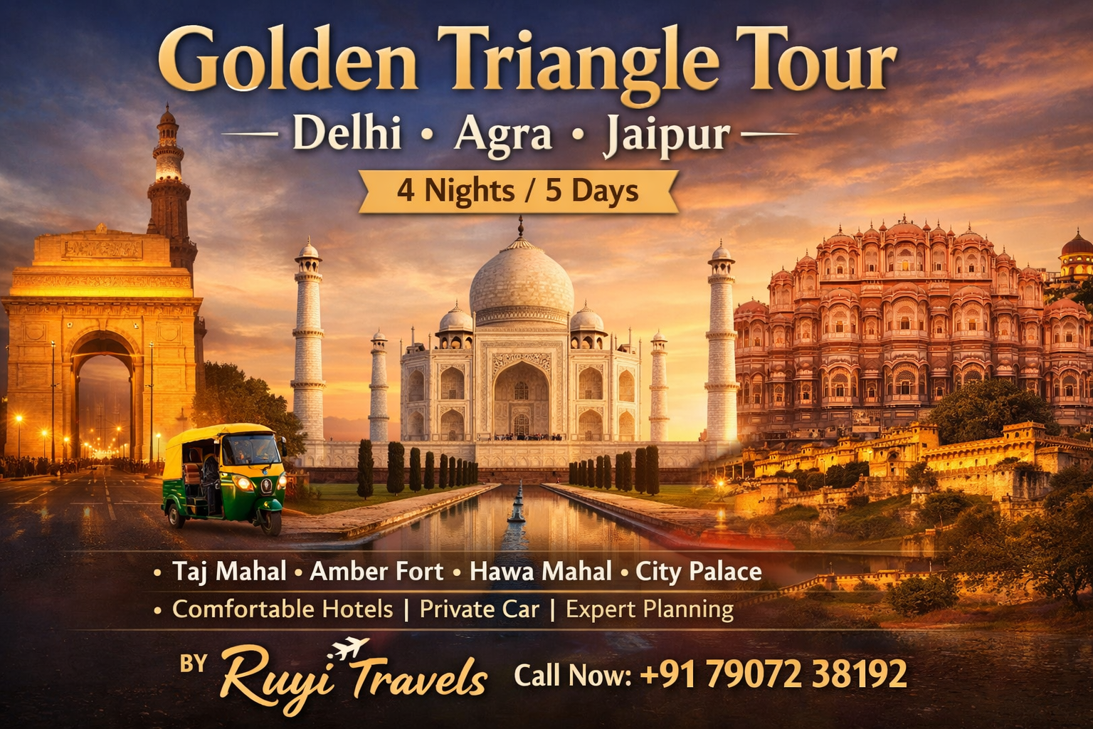 Golden Triangle Tour 4 nights /5days  deluxe 
